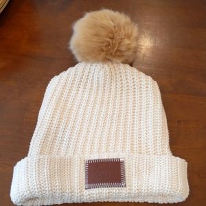 Love Your Melon Hat with Pom | White with Neutral